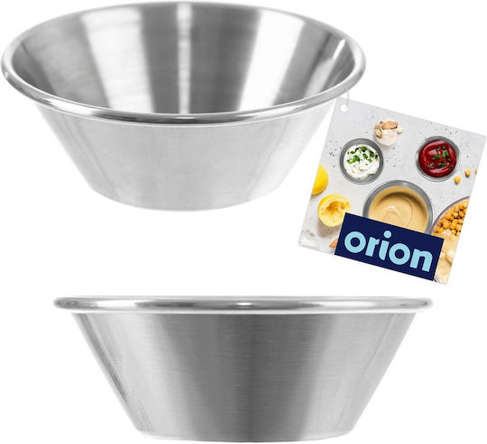 Orion Μπωλ Σερβιρίσματος Στρογγυλό Inox Γκρι με Διάμετρο 6.5εκ.