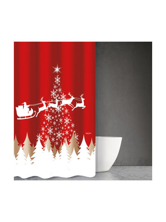 Saint Clair Christmas 407 Κουρτίνα Μπάνιου 180x200 cm Γκρι