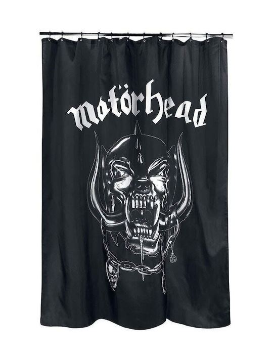 Motorheadphones Shower Curtain 180x200cm Black