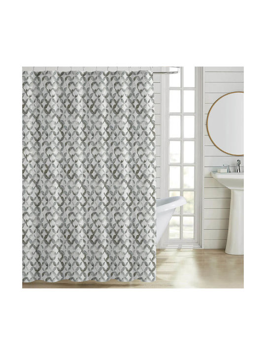 Ankor Geometric Душ завеса 180x200см Сив