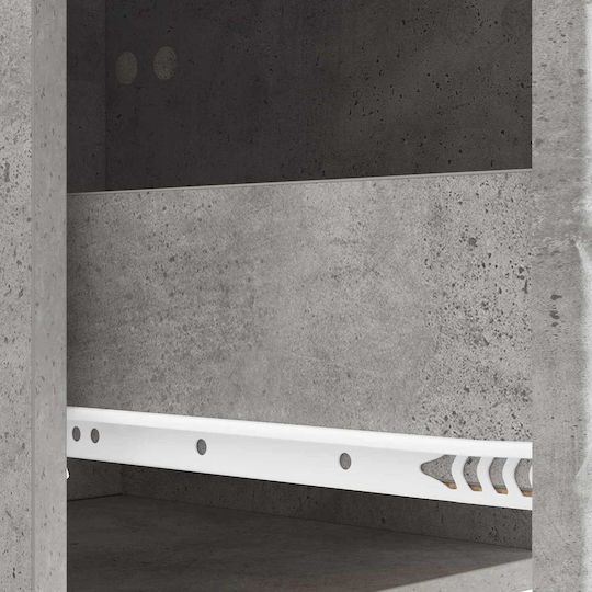 Büroaufbewahrungsschublade aus Holz Graues Beton 66x34,5x90cm