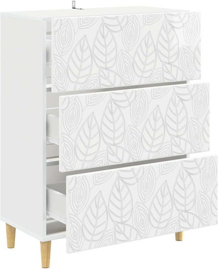 Büroaufbewahrungsschublade und -schrank Holzweiß 66x34,5x90cm