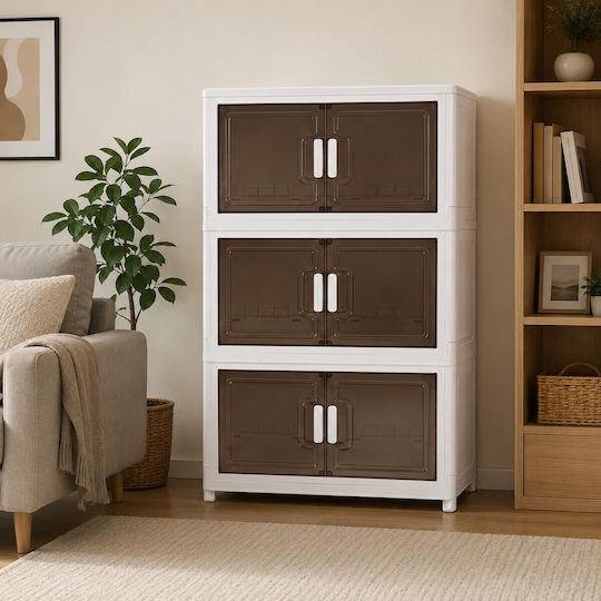 Plastic Office Cabinet with Wheels 55x32x94cm