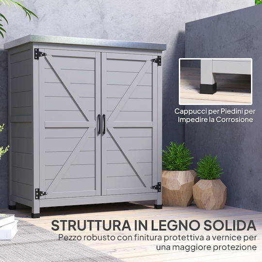 Double Door Wardrobe Wooden 79x43x92cm