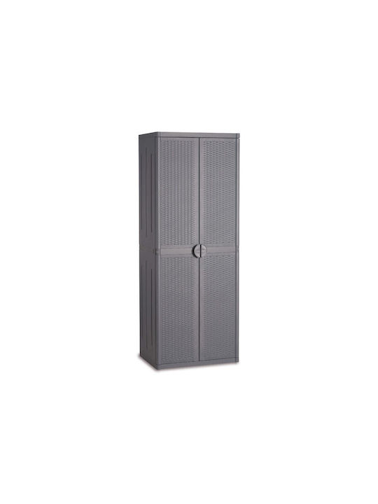 Double Door Wardrobe 5710 Plastic with Divider & 4 Shelves 65x45x172cm