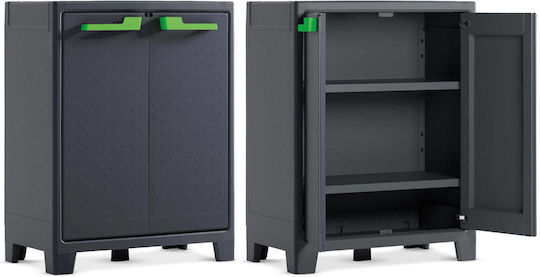 Zweiflügeliger Schrank Moby Kunststoff mit 2 Regale 80x44x100cm