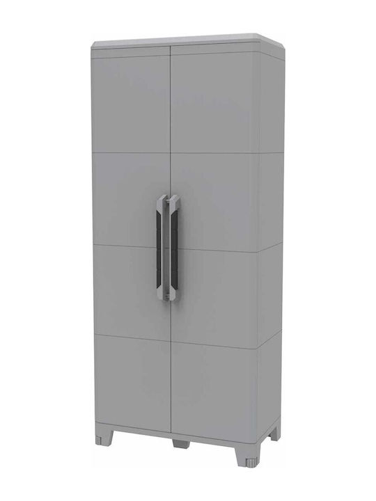 Double-Leaf Transforming Cabinet Made of Polypropylene with 3 Shelves 78x43.6x185 cm