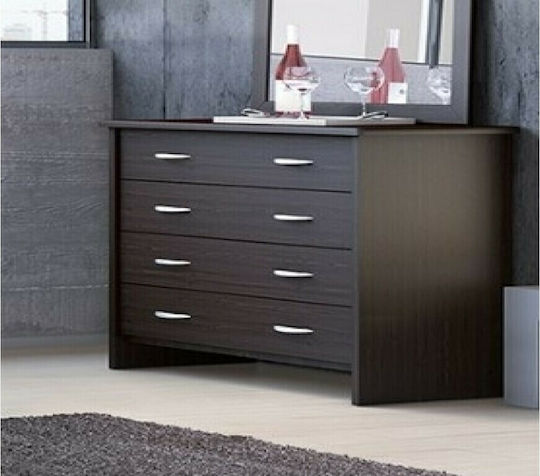 Kommode Schlafzimmer Holz No 2 mit 4 Schubladen Wenge 100x45x81cm