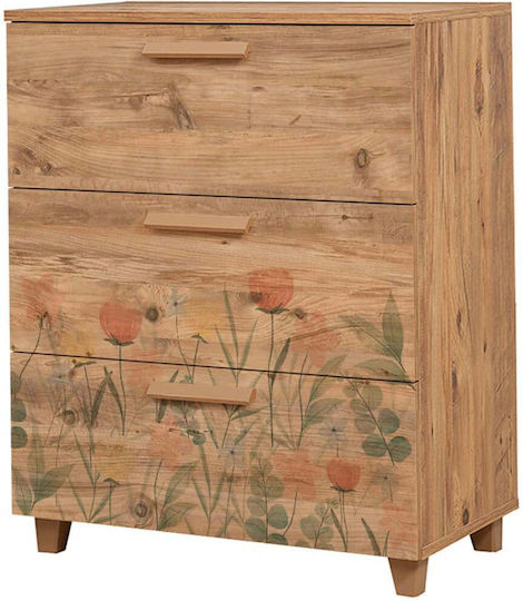 Συρταριέρα Ξύλινη Leva 80x43x95εκ.