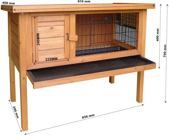 Wiltoc 50020 Holzkäfig für Kaninchen 91.5cmx45cmx70cmcm.
