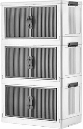 Viosarp Viosarp Kitchen Rack Plastic 3 Tiers White 48.5x29.5x81.3cm