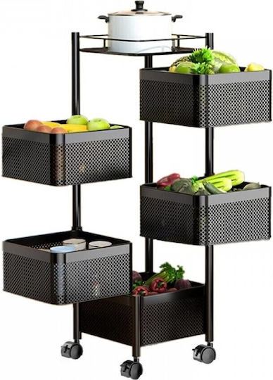 Кухненска количка Металик 26x14x26см Кухненска количка Металик 26x14x26см