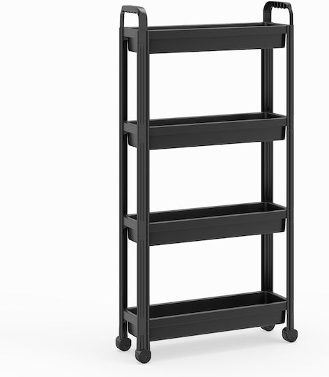 Costway Τρόλεϊ Μεταλλικό 4 Θέσεων Μαύρο JZ10421BK Costway Τρόλεϊ Μεταλλικό 4 Θέσεων Μαύρο JZ10421BK