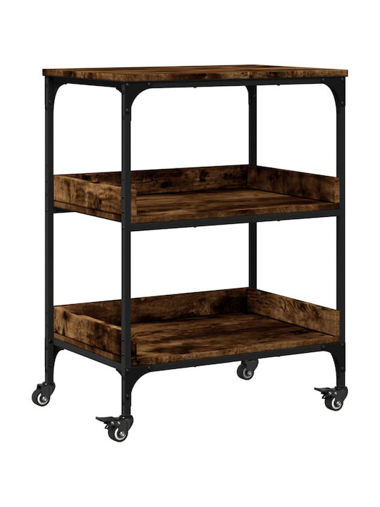 vidaXL Kitchen Trolley Wooden Brown 60x41x80.5cm