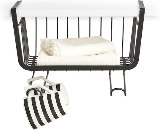 Zeller Raft Suspendat Metalic 31x26x19 cm Negru