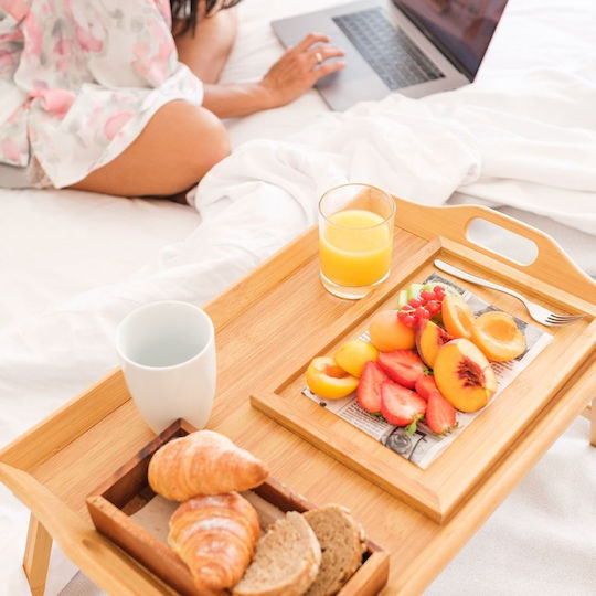 Orion Bamboo Bed Tray 50x30x24.5cm