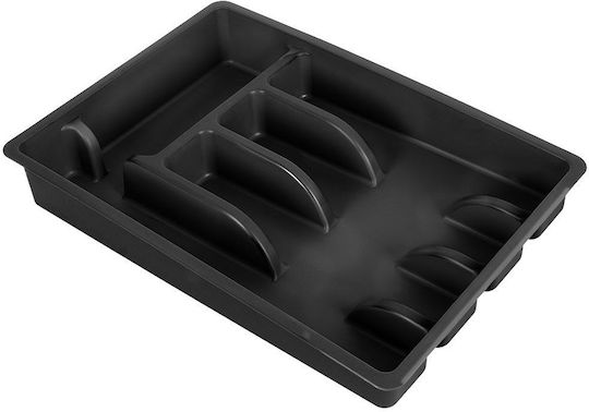Vilde Besteckeinsatz für Schubladen Kunststoff 36x25,5x6cm Schwarze