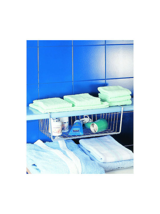 Metaltex Κρεμαστό Ράφι Kanguro Polytherm Μεταλλικό 30x26x14εκ. Ασημί