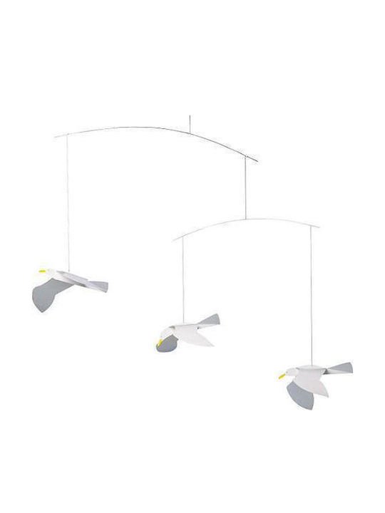 Flensted Mobiles Kinder Dekoratives Zimmermobil Weiß Möwen 50x70cm