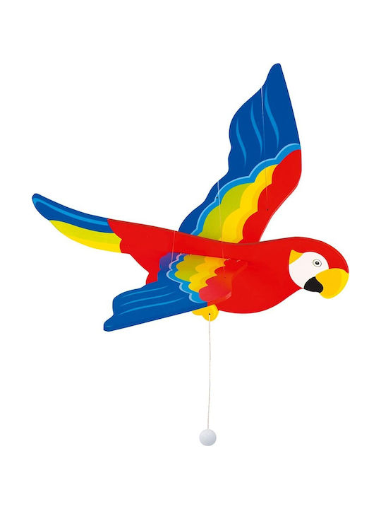 Goki Kids Room Decorative Mobile Animals Red made of Wood Parrot 50εκ.