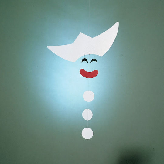 Flensted Mobiles Kinder Dekoratives Zimmermobil Weiß Pierrot 43εκ.