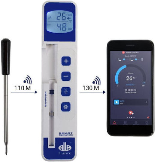 Allafrance Termometru de Gătit Digital Fără Fir cu Sondă și Bluetooth +100°C / +100°C