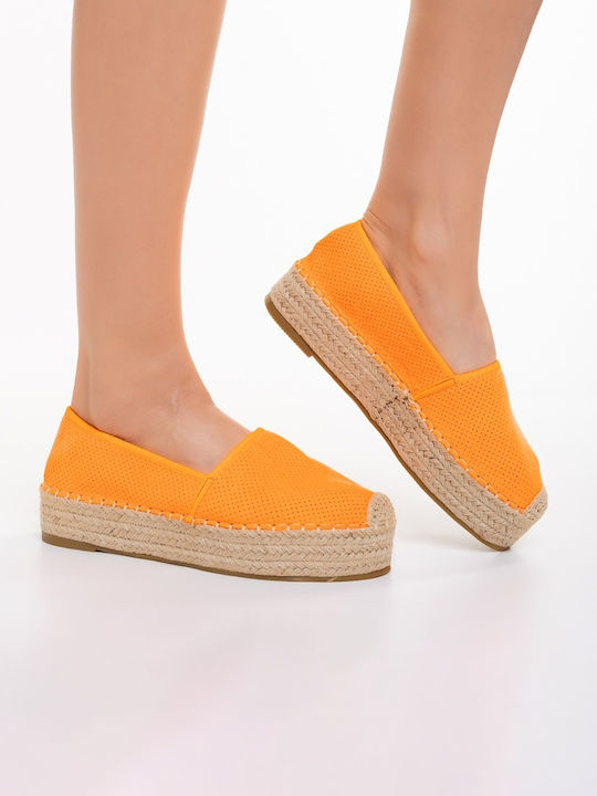 Espadrile Dama În Culoare Portocalie