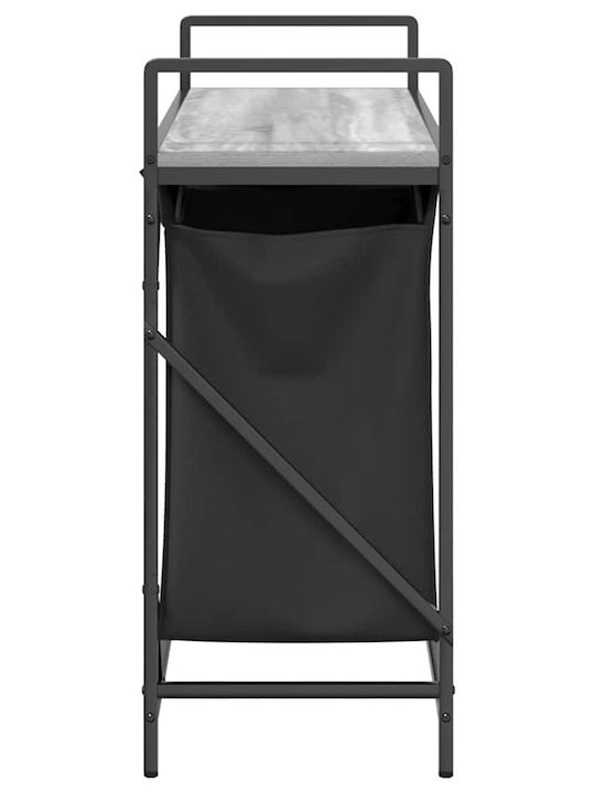vidaXL Laundry Basket Fabric with Lid Gray
