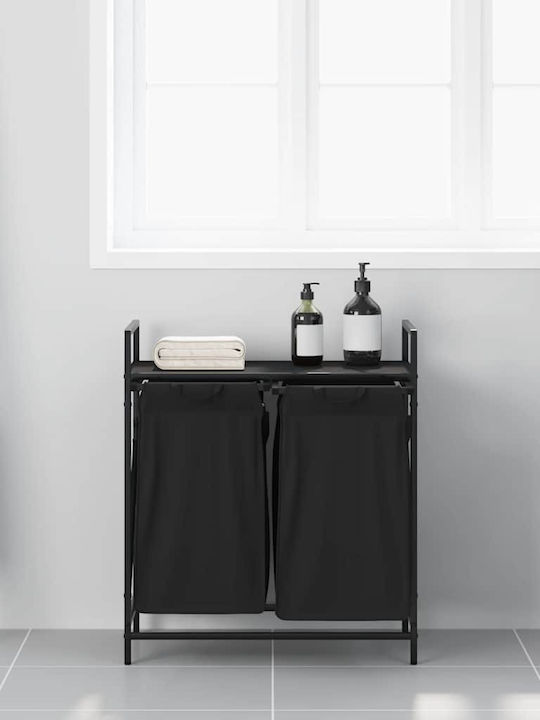 vidaXL Laundry Basket Fabric Black