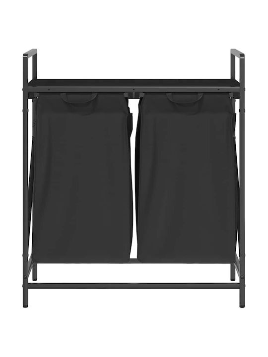 vidaXL Laundry Basket Fabric Black
