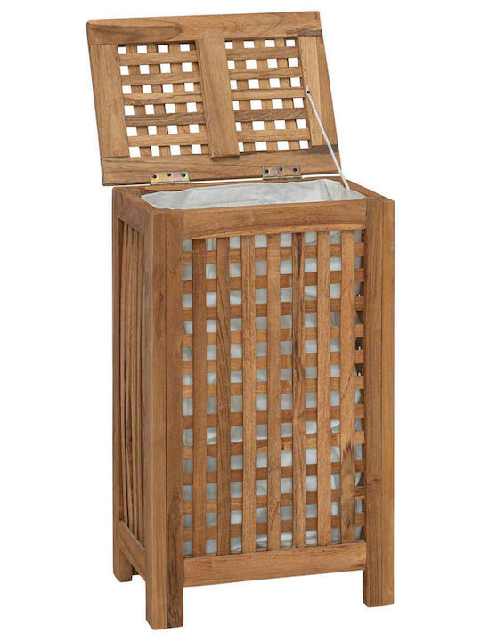 vidaXL Wooden Laundry Basket Set with Cap 35x25x60cm Brown