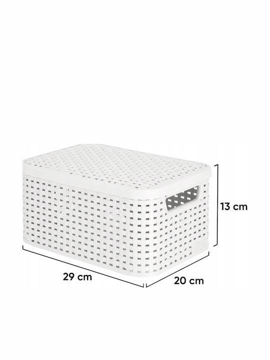 Curver Coș De Rufe Din Plastic 6lt Cu Capac 29.1x19.8x14.2cm Gri