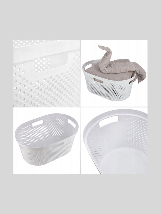 Curver 231009 Καλάθι Απλύτων Πλαστικό 40lt 59x38x27cm Λευκό