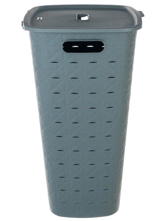 Curver Plastic Laundry Basket 56L with Cap 42x31.6x60cm Turquoise