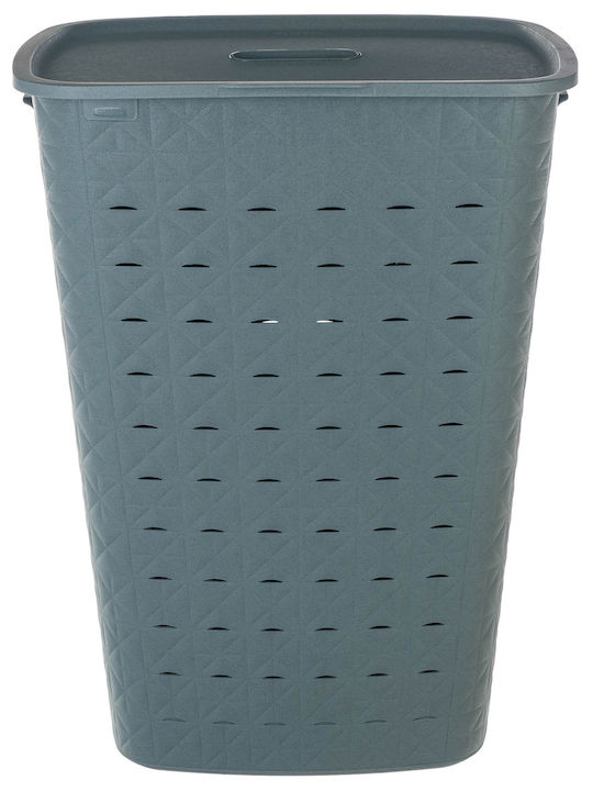 Curver Plastic Laundry Basket 56L with Cap 42x31.6x60cm Turquoise