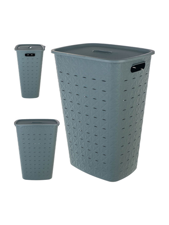 Curver Καλάθι Απλύτων Πλαστικό 56lt με Καπάκι 42x31.6x60cm Τιρκουάζ