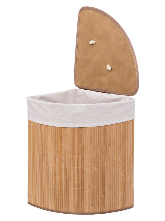 Atmosphera Καλάθι Απλύτων Bamboo 48lt με Καπάκι 37x37x50cm Μπεζ