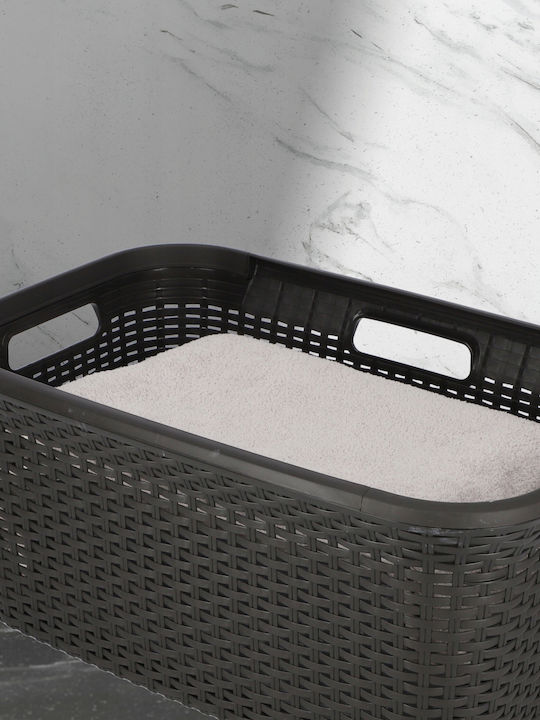 Curver Καλάθι Απλύτων Πλαστικό 45lt 45x38x27cm Καφέ