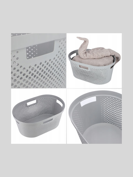 Curver Infinity Καλάθι Απλύτων Πλαστικό 40lt 59x38x27cm Γκρι