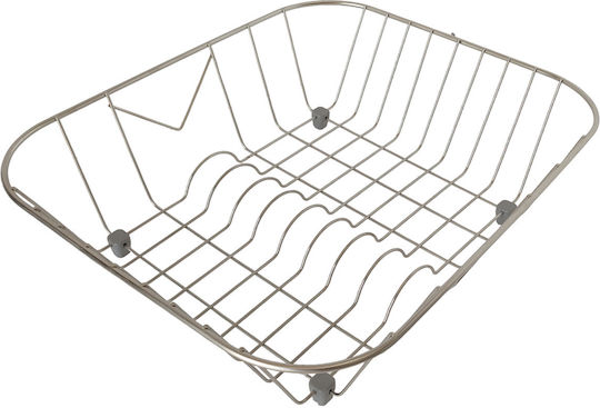 Sanitec Νο 13 Στραγγιστήρι Γούρνας Inox Ασημί 37x33x12cm