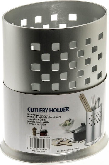 Viosarp Aluminum Silver Cutlery Drainer 9x13.5cm