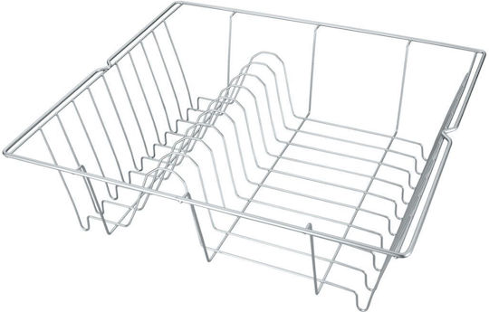 Metaltex Lipsia Στραγγιστήρι Γούρνας Μεταλλικό Ασημί 36x33x12cm