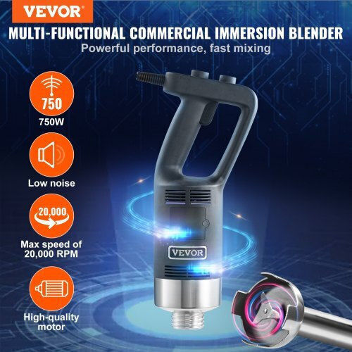 Vevor Blender De Mână Comercial Cu Putere 750W