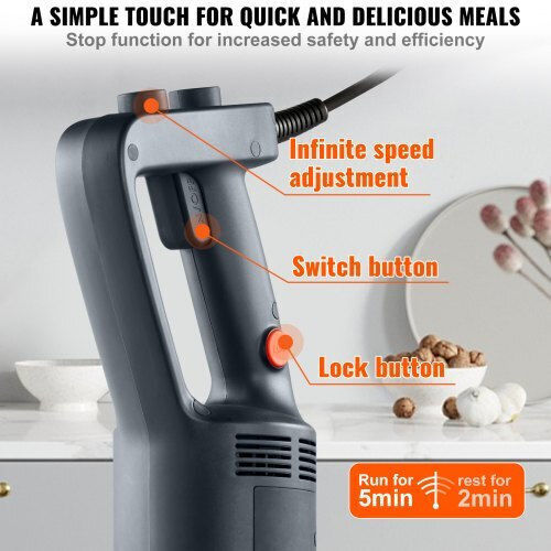 Vevor Blender De Mână Comercial Cu Putere 750W