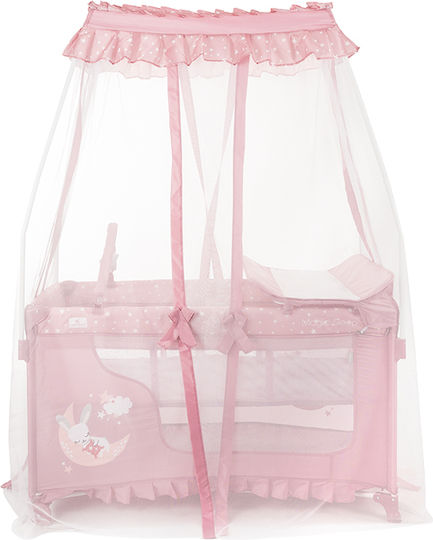 Lorelli Magic Sleep Laufstall 2 Ebenen mit Matratze Rosa