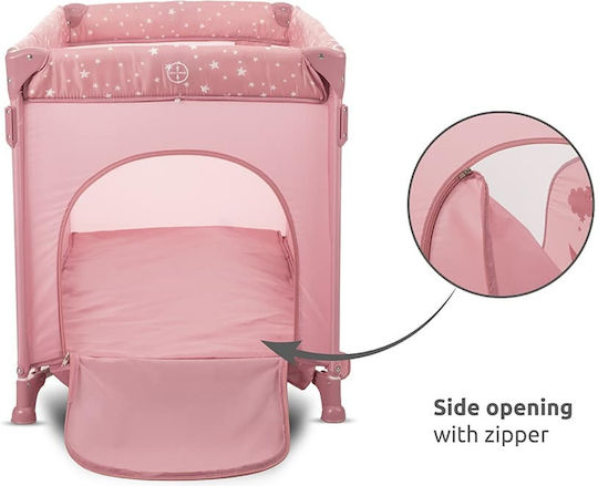 Lorelli Magic Sleep Laufstall 2 Ebenen mit Matratze Rosa