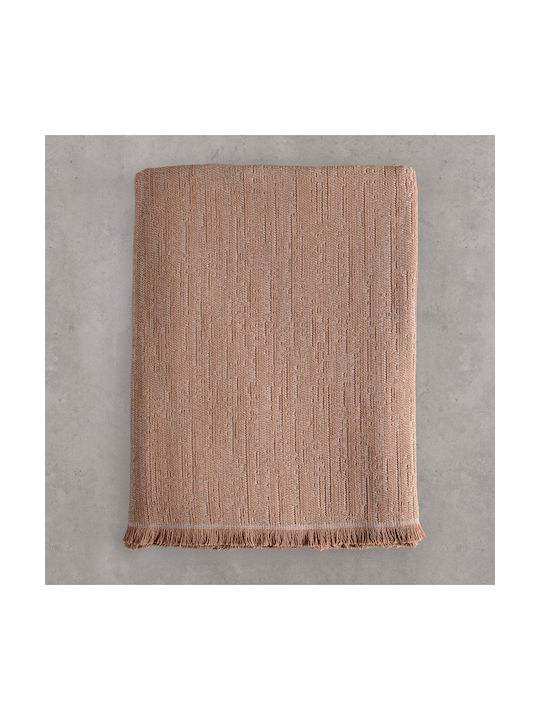 Rythmos Toris Decorative Pillow Case Made of 100% Cotton Brown 40x40cm
