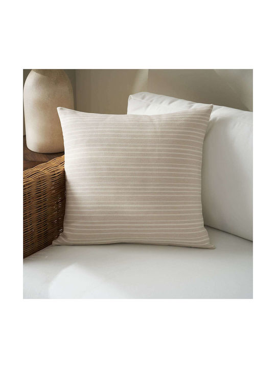 Gofis Home Decorative Pillow Case Nymeria from 100% Cotton Beige 50cm