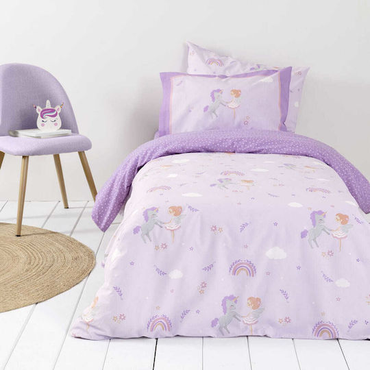 Nima Σετ Σεντόνια Μονά Βαμβακερά Λιλά 170x255cm 3τμχ