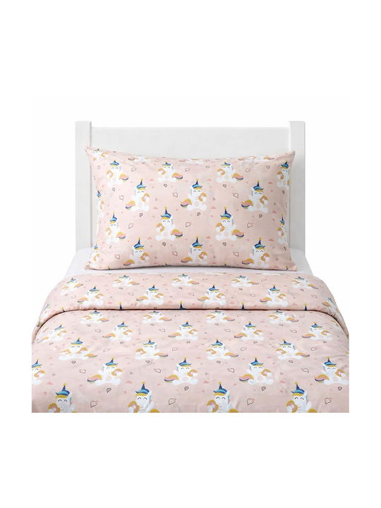 Sidirela Set Kids Sheets Cotton Astron Italy Unicorn Donuts Unicorn Donuts 170x260cm 3 Pieces